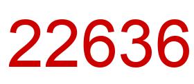Number 22636 red image