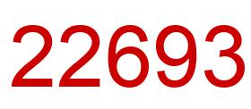 Number 22693 red image
