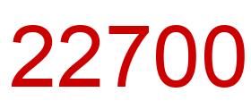 Number 22700 red image