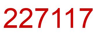 Number 227117 red image