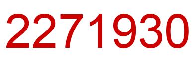 Number 2271930 red image