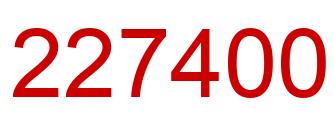 Number 227400 red image