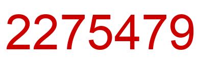 Number 2275479 red image