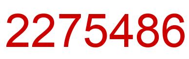 Number 2275486 red image