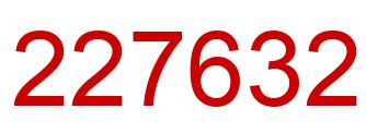 Number 227632 red image
