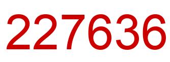 Number 227636 red image