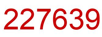 Number 227639 red image