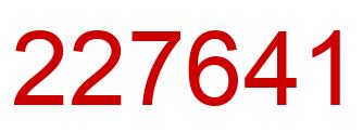 Número 227641 imagen rojo