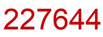 Number 227644 red image