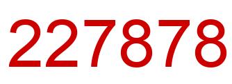 Number 227878 red image