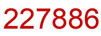 Number 227886 red image