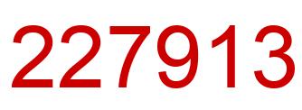 Number 227913 red image