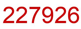 Number 227926 red image
