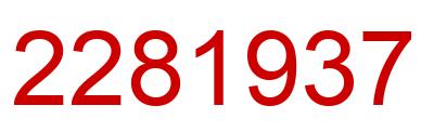 Number 2281937 red image