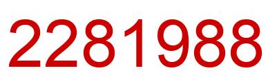 Number 2281988 red image