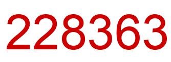 Número 228363 imagen rojo