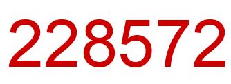 Number 228572 red image