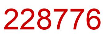 Número 228776 imagen rojo
