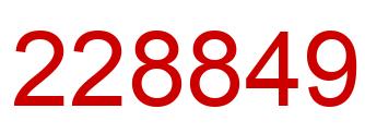 Number 228849 red image