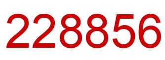 Number 228856 red image