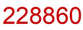 Número 228860 imagen rojo
