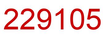 Number 229105 red image