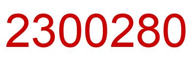 Number 2300280 red image