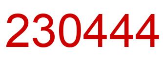 Número 230444 imagen rojo