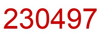 Número 230497 imagen rojo