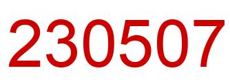 Número 230507 imagen rojo