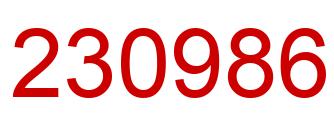Número 230986 imagen rojo