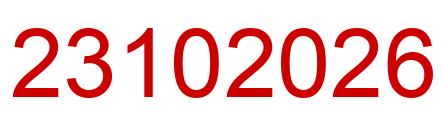 Number 23102026 red image