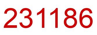 Number 231186 red image