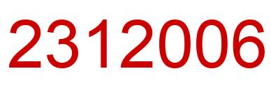 Number 2312006 red image