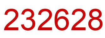 Number 232628 red image
