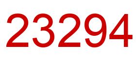 Number 23294 red image