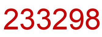 Number 233298 red image
