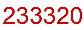 Number 233320 red image