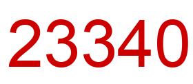 Number 23340 red image