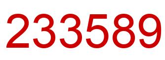 Number 233589 red image