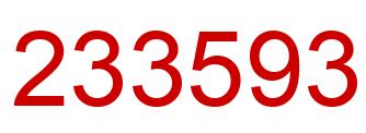 Number 233593 red image