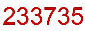 Number 233735 red image
