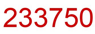 Number 233750 red image