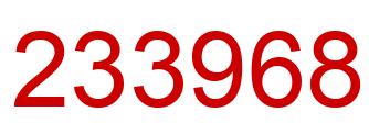 Number 233968 red image