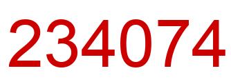 Number 234074 red image