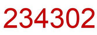 Number 234302 red image