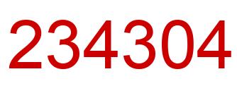 Número 234304 imagen rojo