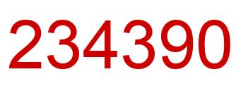Number 234390 red image