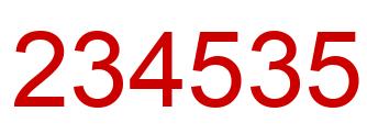 Number 234535 red image