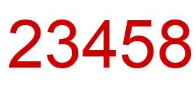 Number 23458 red image